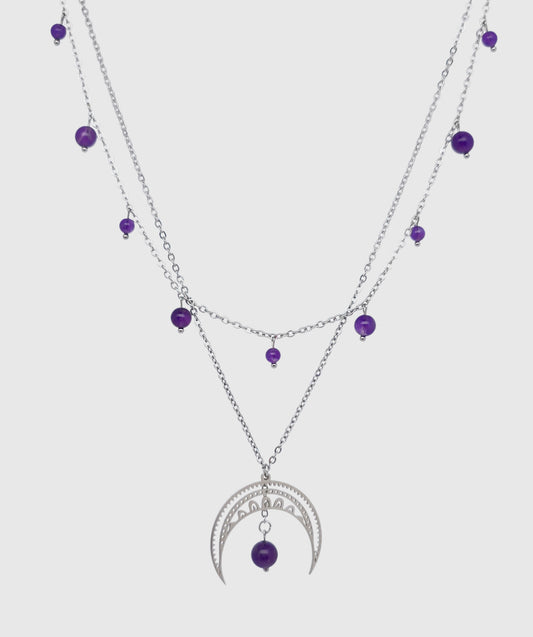 Collier CHANDRA ~ 4 pierres disponible 🌷 doré/argenté