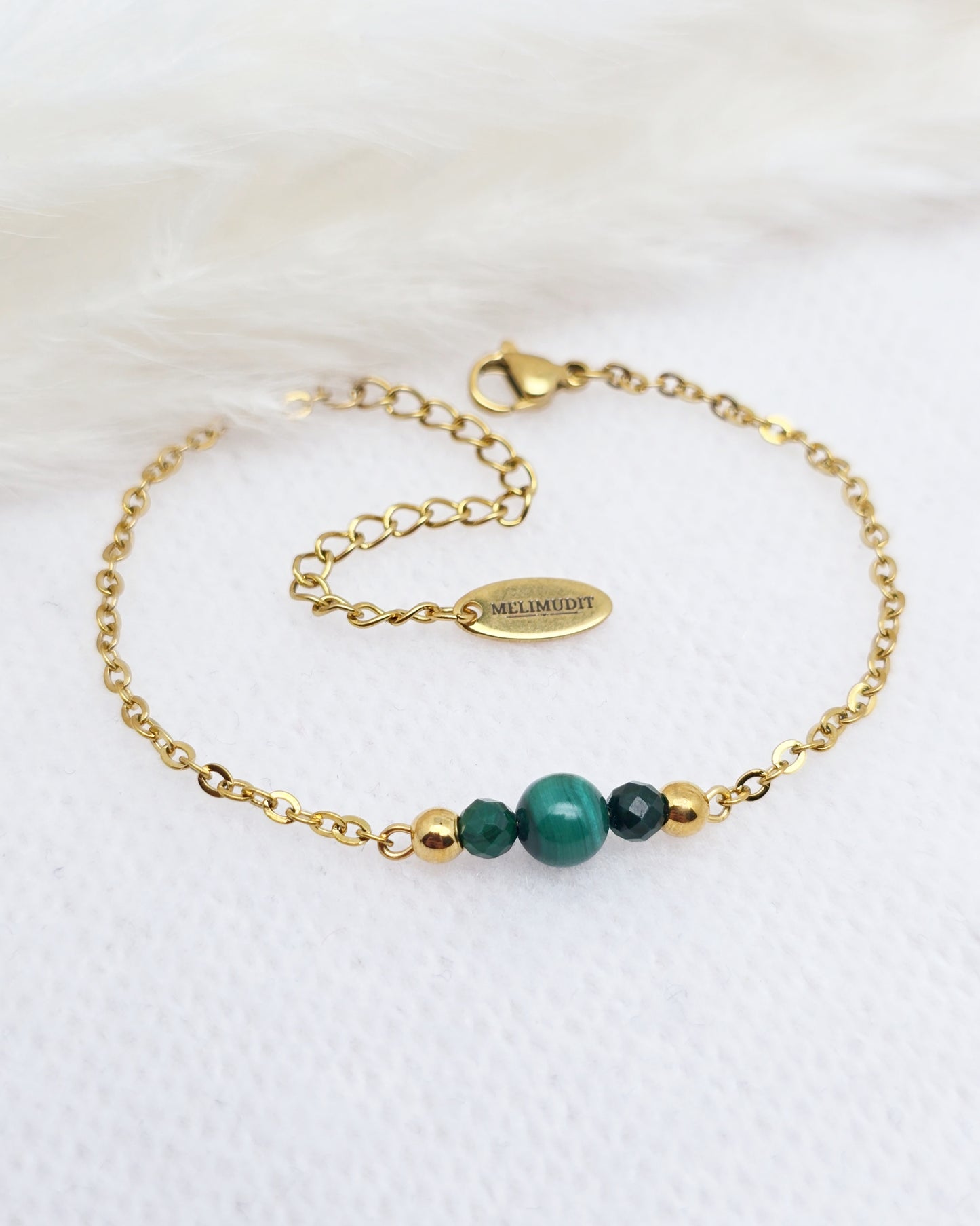 Bracelet CIRCÉ ~ 6 pierres disponibles 🌷 doré/argenté