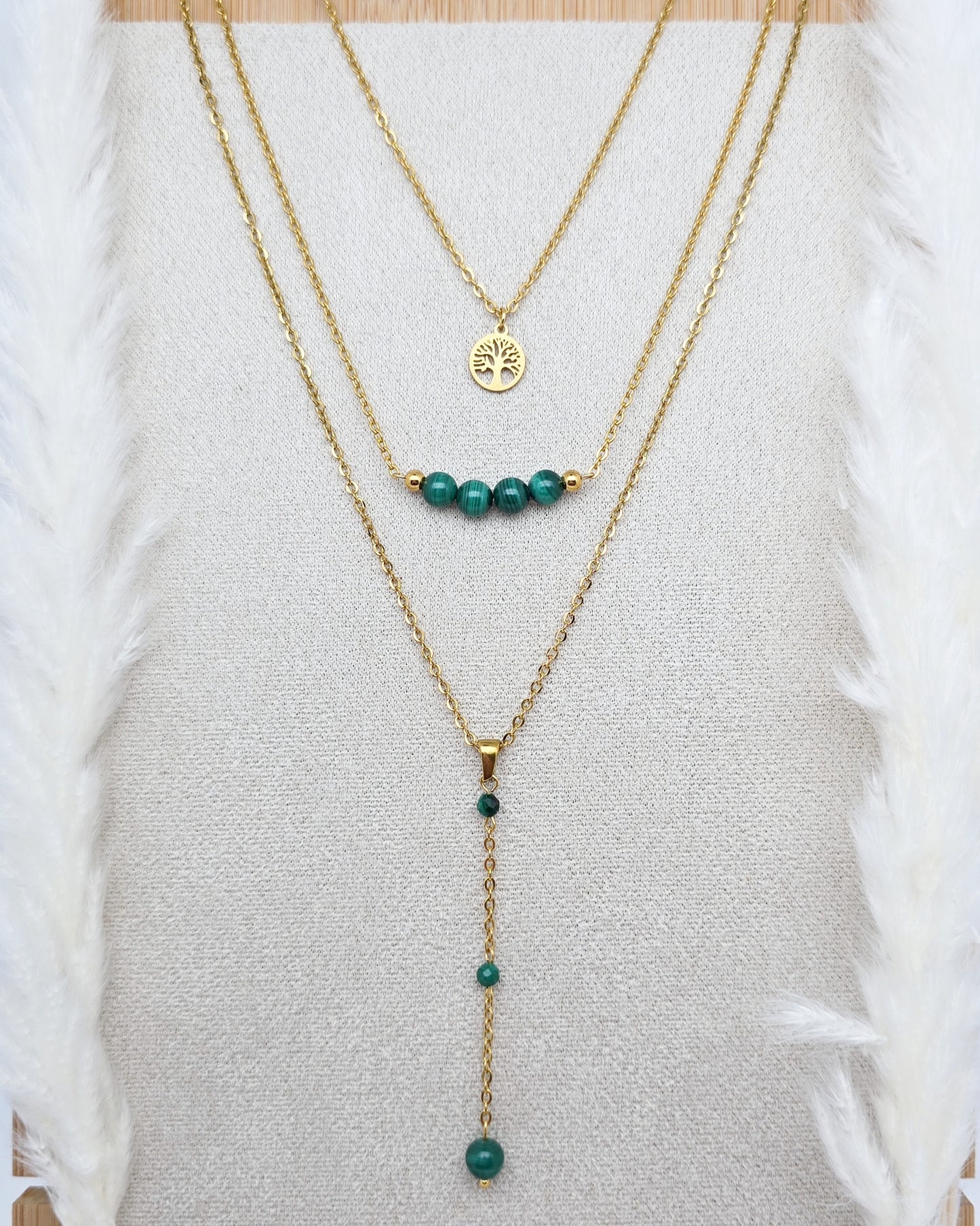 Collier NÉMÉSIS ~ 6 pierres disponibles 🌷 doré/argenté