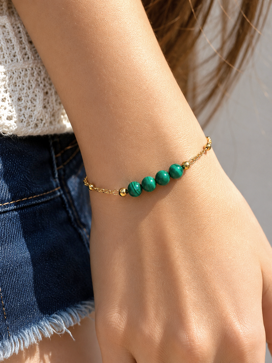 Bracelet OLYMPE ~ 7 pierres disponibles🌷 doré/argenté