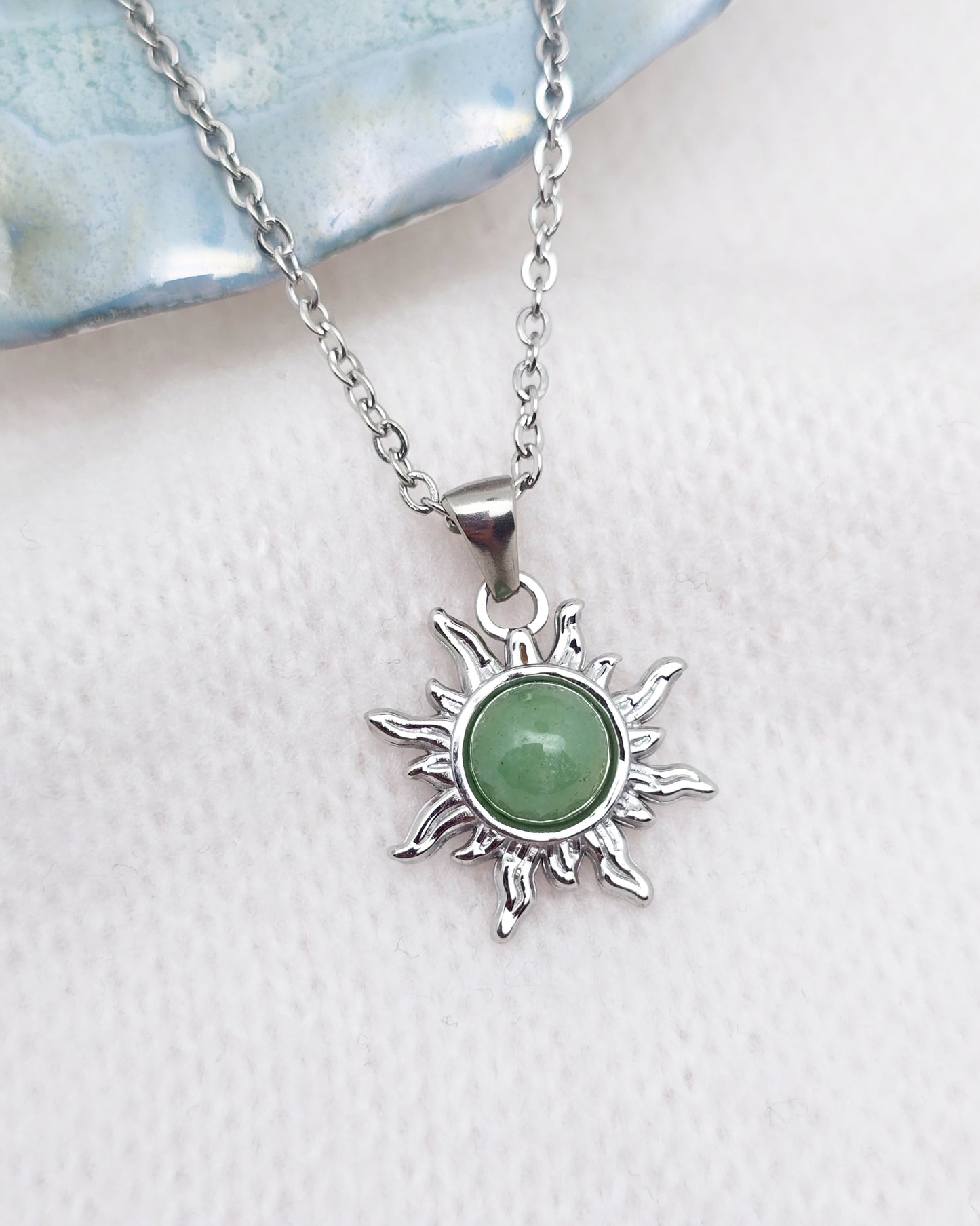 Collier SOLÉOR ~ 4 pierres disponibles 🌷 doré/argenté