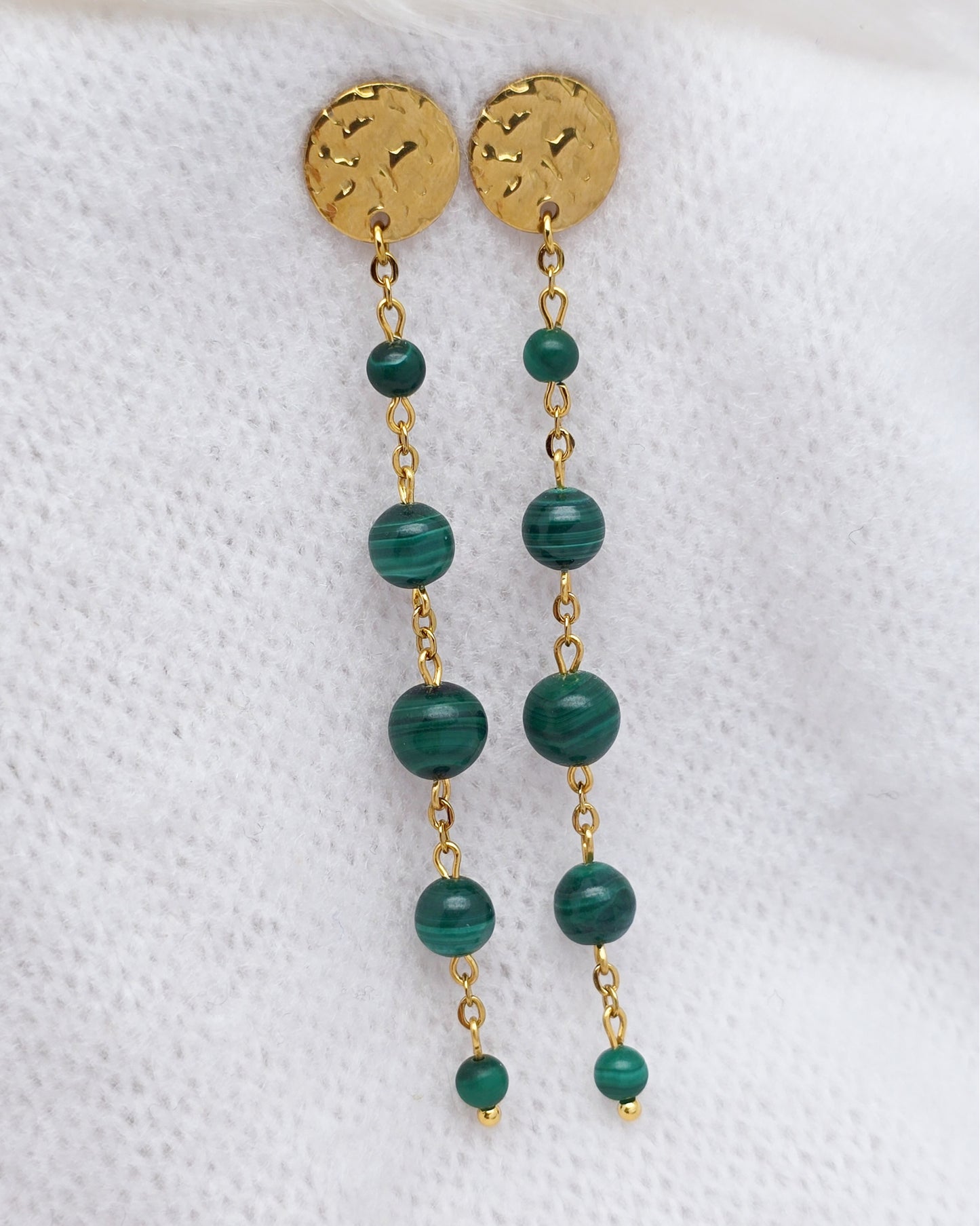 Boucles d'oreilles ATHENAÏS ~ 4 pierres disponibles 🌷 doré/argenté