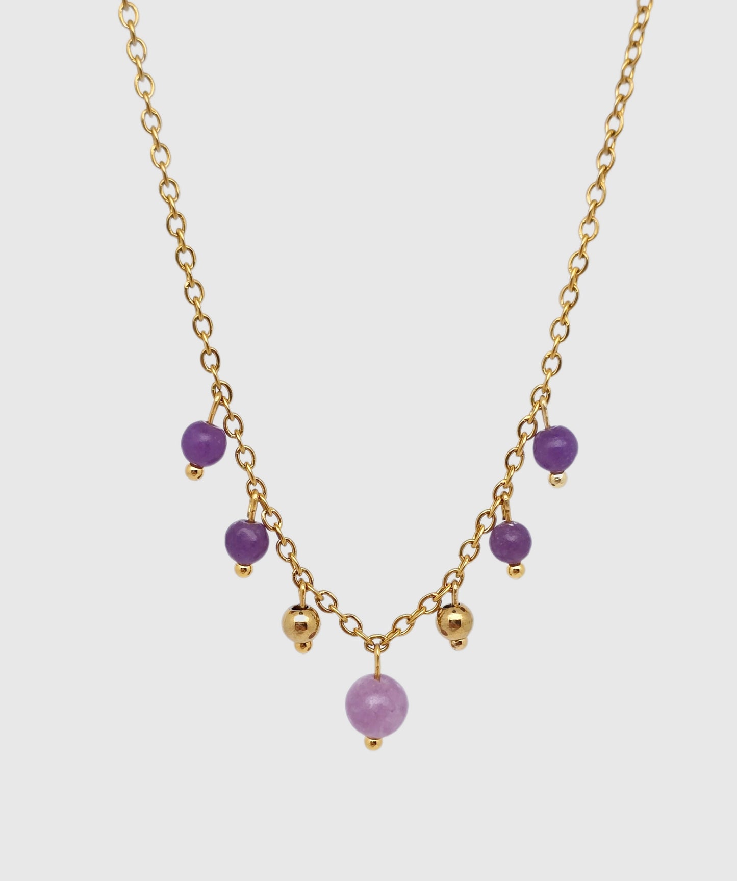 Collier HÉRA ~ 3 pierres disponibles 🌷 doré/argenté