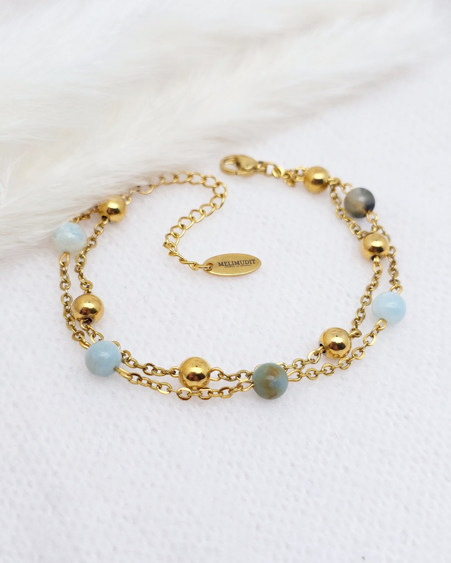 Bracelet PHOEBÉ ~ 7 pierres disponibles 🌷 doré/argenté