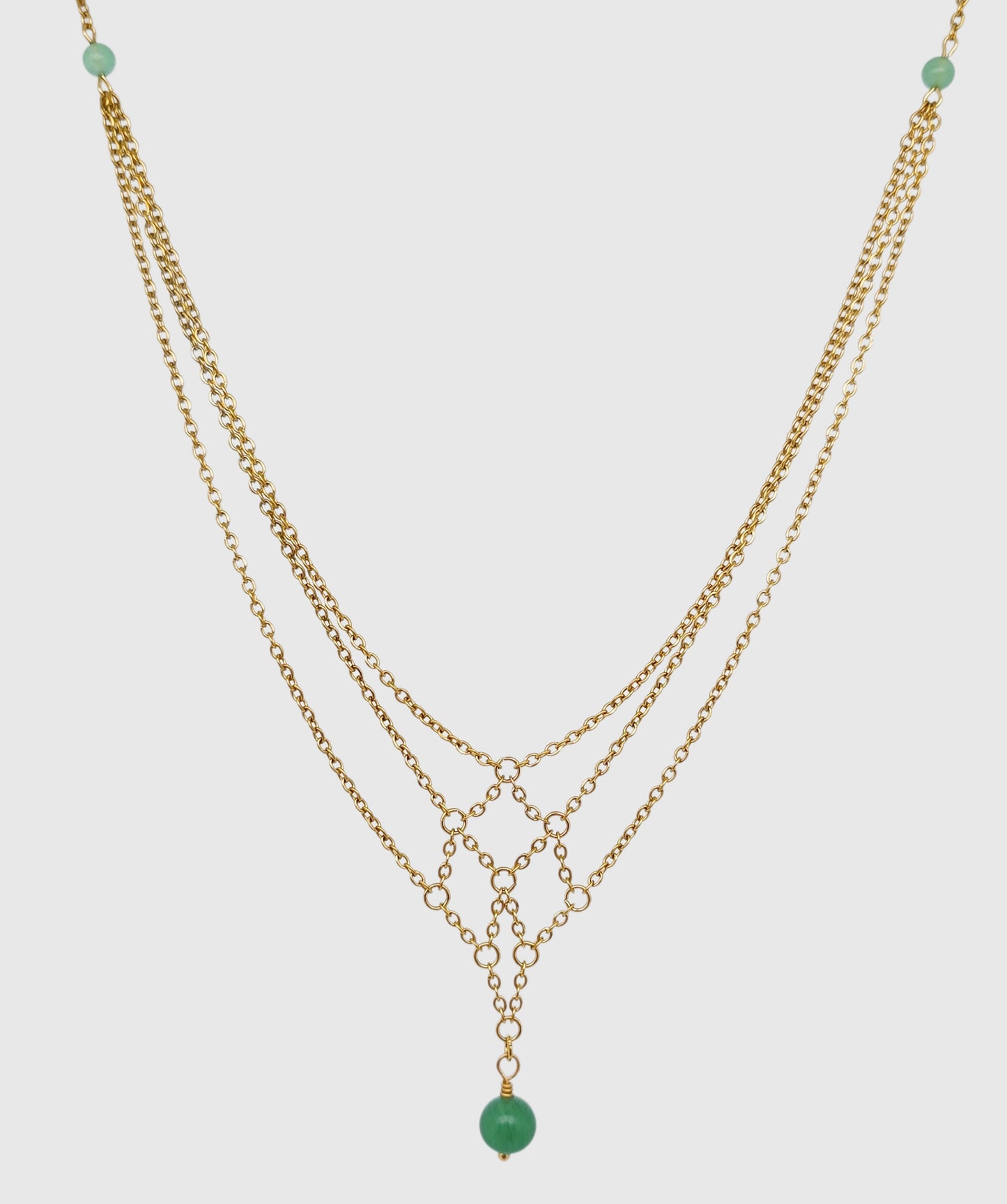 Collier INDIS ~ 4 pierres disponibles 🌷 doré/argenté