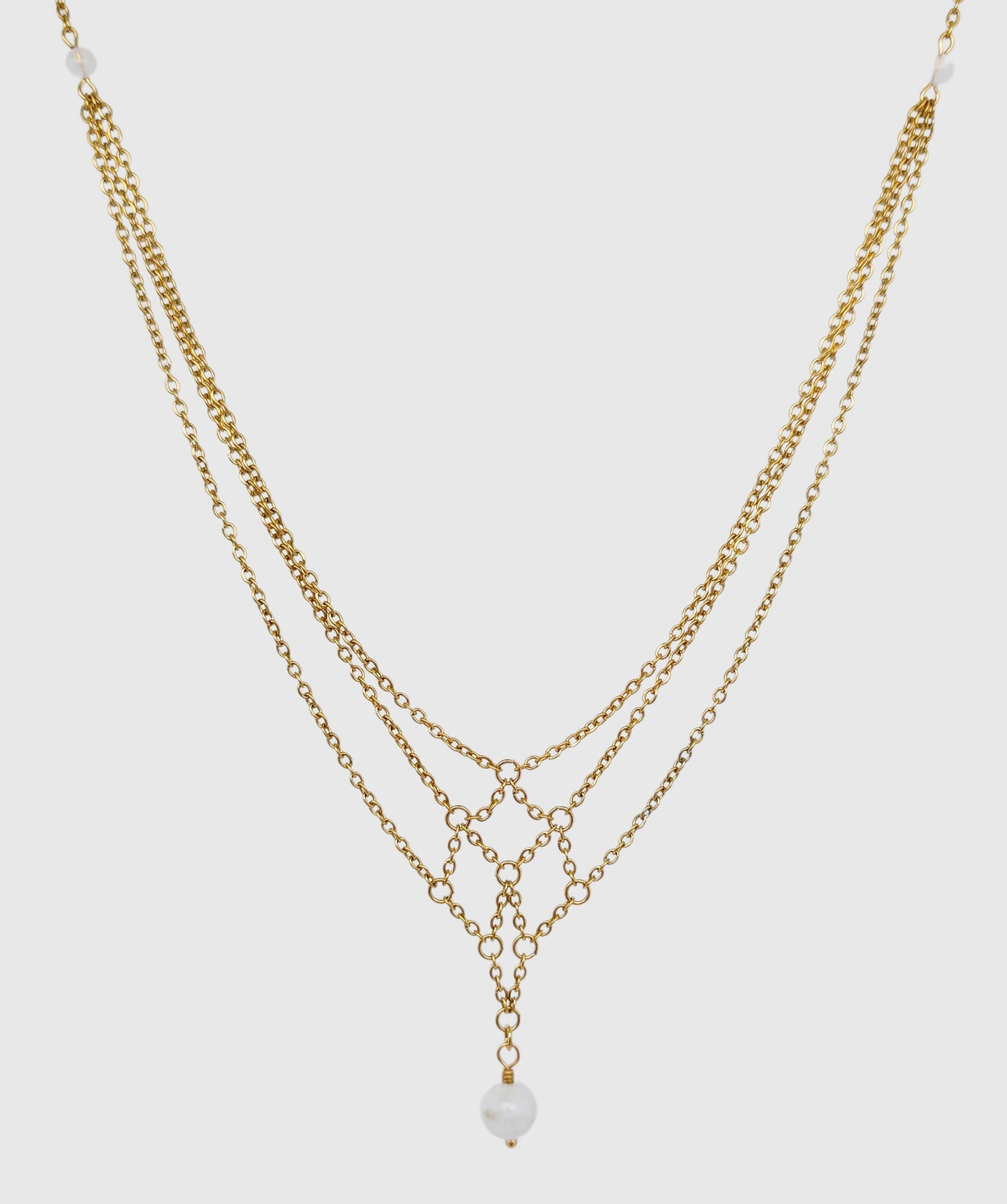 Collier INDIS ~ 4 pierres disponibles 🌷 doré/argenté