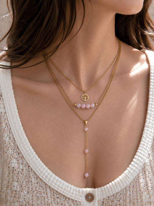 Collier NÉMÉSIS ~ 6 pierres disponibles 🌷 doré/argenté